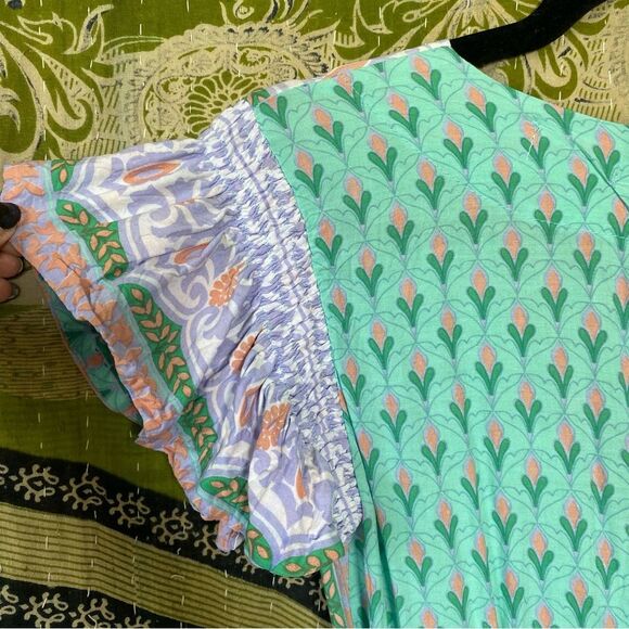 Buddha Sayulita Mint/ Purple Weekend Getaway Jumpsuit Size Medium - Picture 9 of 16